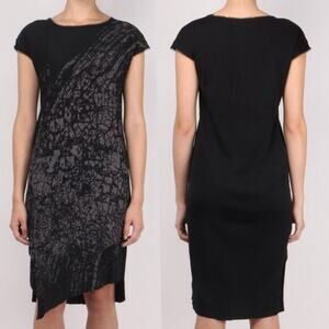 Go by Go Silk Make A Statement Sheath Dress Women’s Small Black Vortex Print